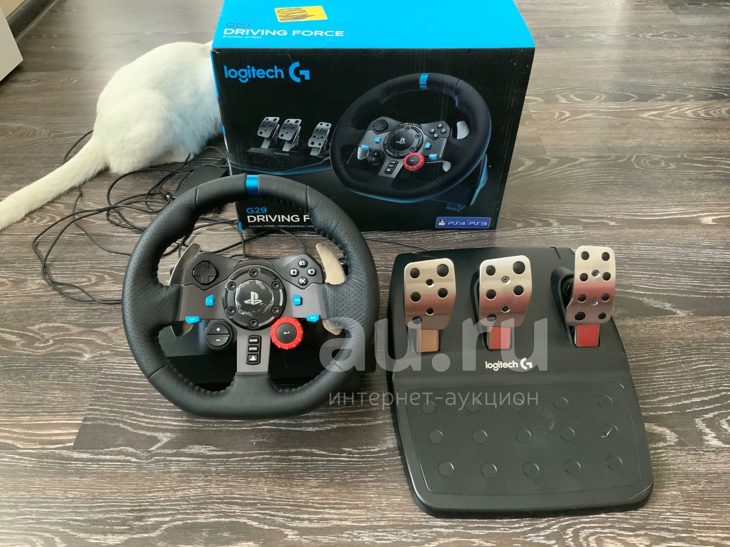 Logitech G29 игровой руль для PS4 PS3 и ПК PC. Полный комплект ...