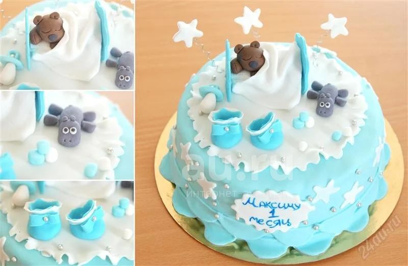Торт на 1 месяц мальчику