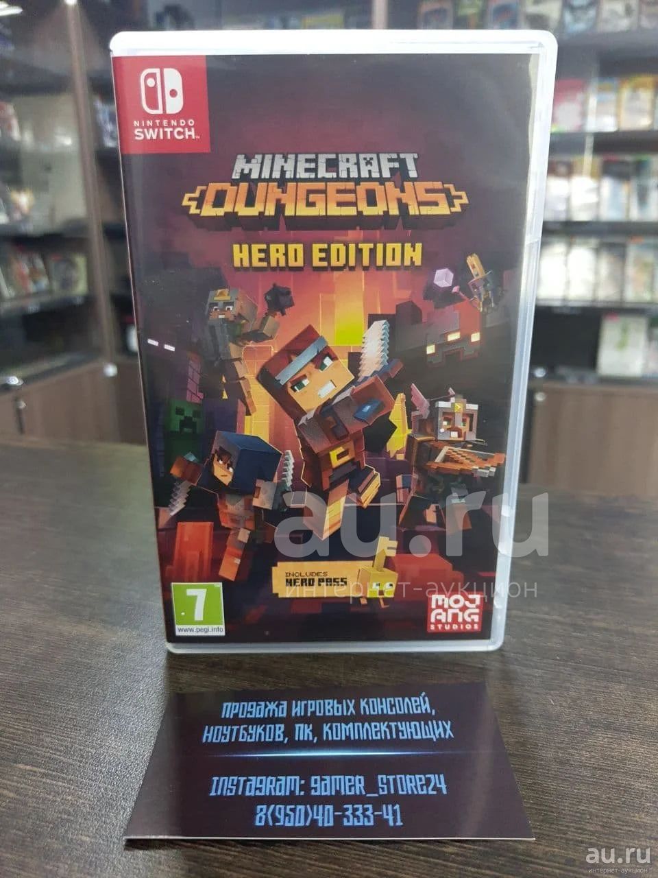 Minecraft Dungeons: Hero Edition. Оригинальный картридж Nintendo Switch ...