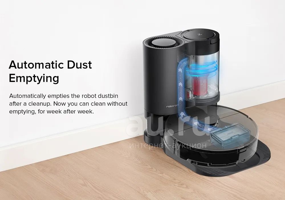 Робот-пылесос Xiaomi Mi Roborock S7+Auto-Empty Dock\S752-00\цвет Black ...