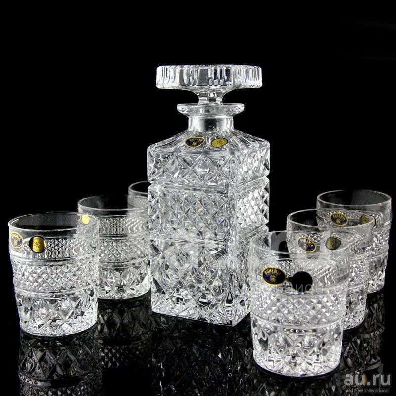 Хрустальный набор Whisky Set Crystal Bohemia (Чехия) , Madison , Винтаж ...