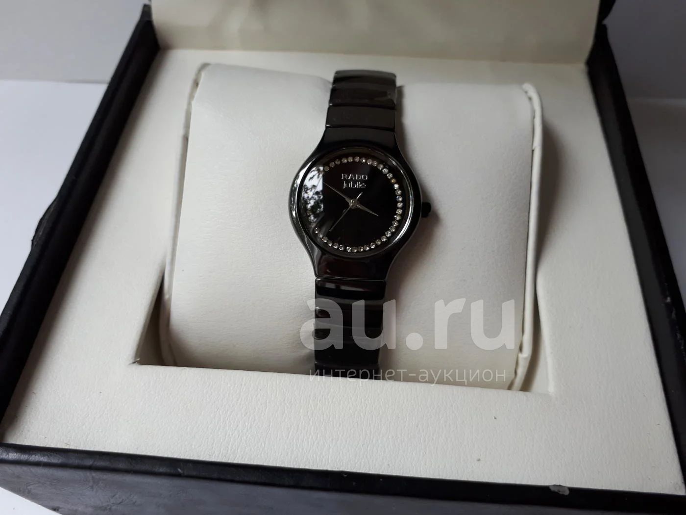 Часы Rado Jubile True кварцевые женские мужские черные, Керамика ...