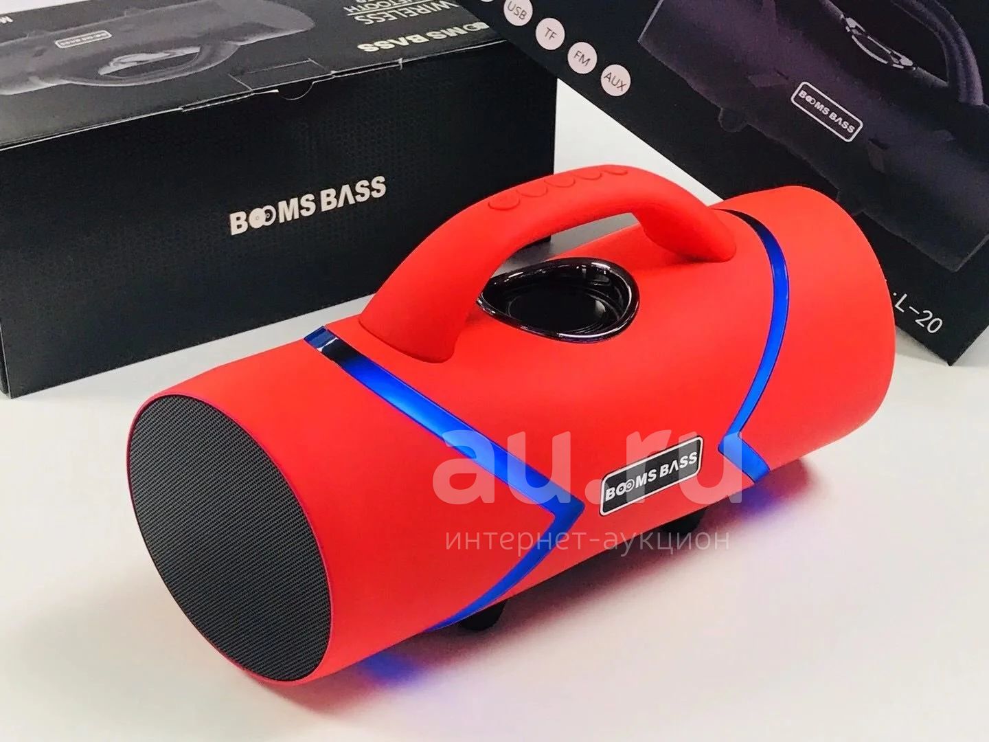 Портативная колонка BOOMS BASS L20 с неоновой подсветкой Red Новинка —  купить в Красноярске. Состояние: Новое. Портативные, беспроводные колонки  на интернет-аукционе Au.ru