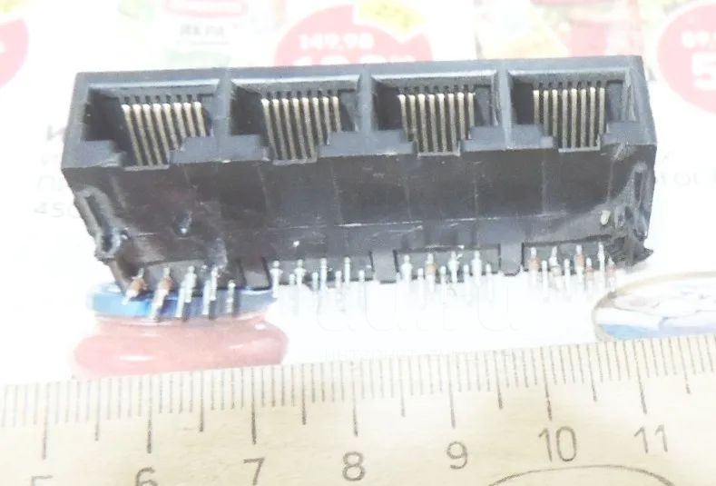 Разъёмы - 4 гнезда под сетевой штекер RJ45, RJ 45, RJ-45 в одном ...