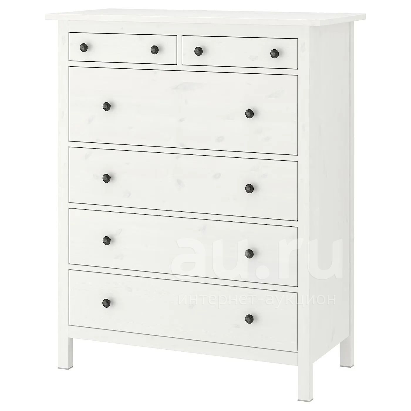 Комод IKEA Икеа Хемнэс 6 ящиков новый, белая морилка — купить в ...