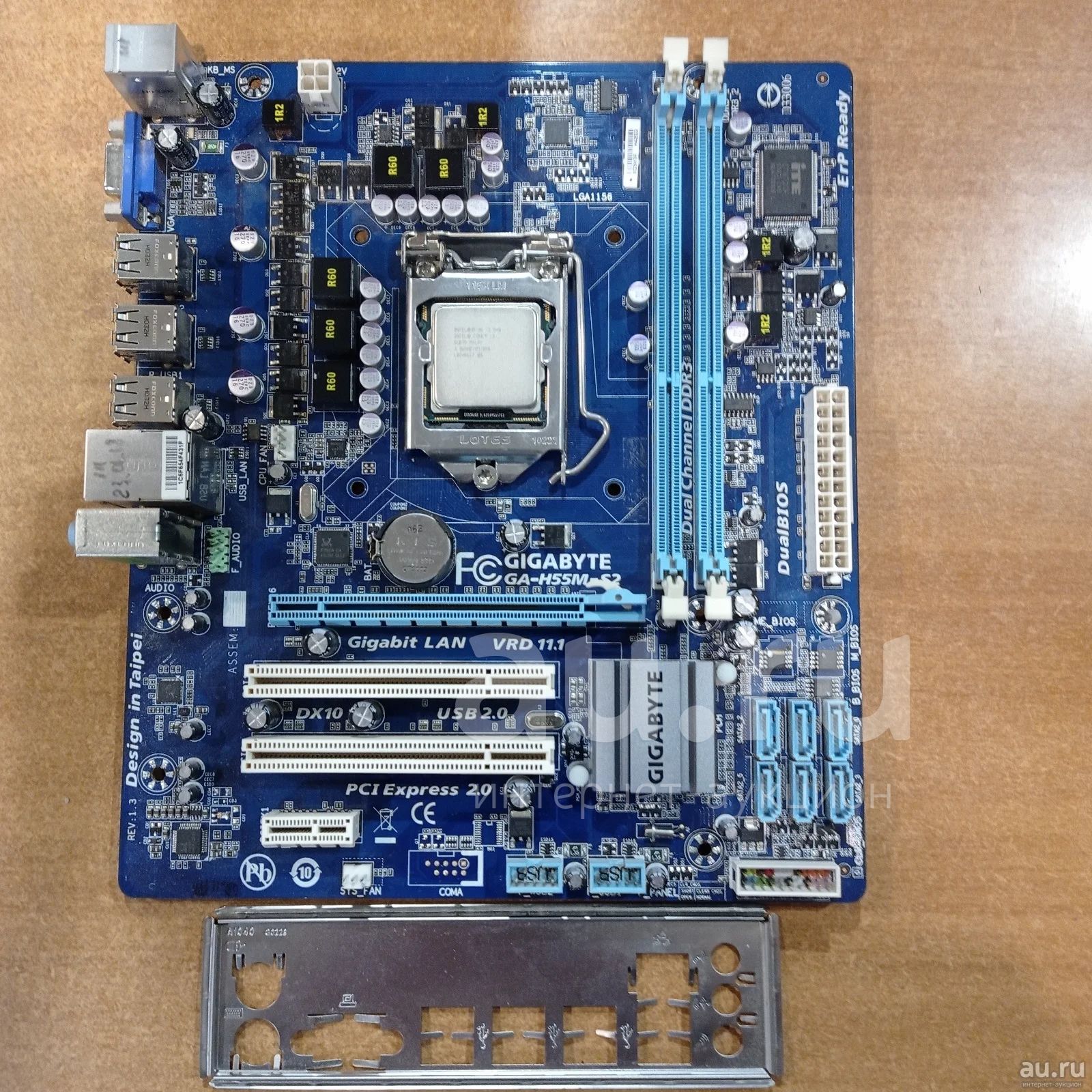 материнская плата LGA1156 Gigabyte Ga-H55M-S2+процессор Intel core i3 ...
